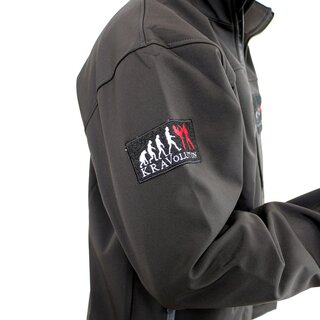 KRAVolution Krav Maga Softshell Trainingsjacke mit Velcro Klettflche  L