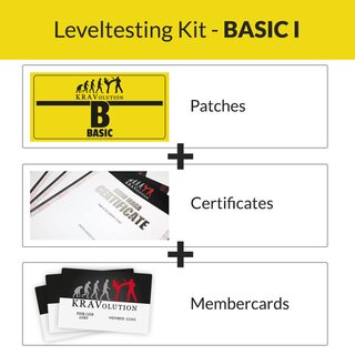 KRAVolution Basic Level Patch Package Basic 1 Zertifikat Mitgliedsausweis